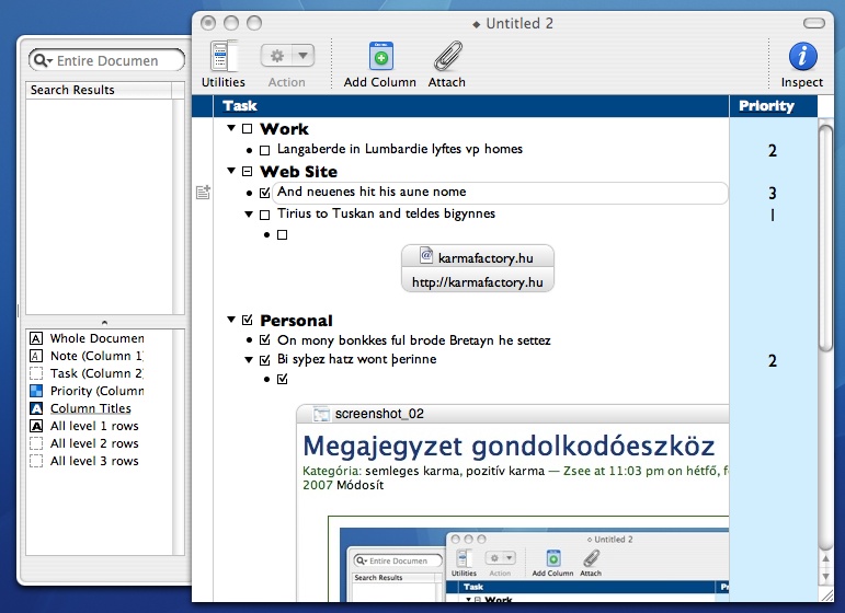 OmniOutliner